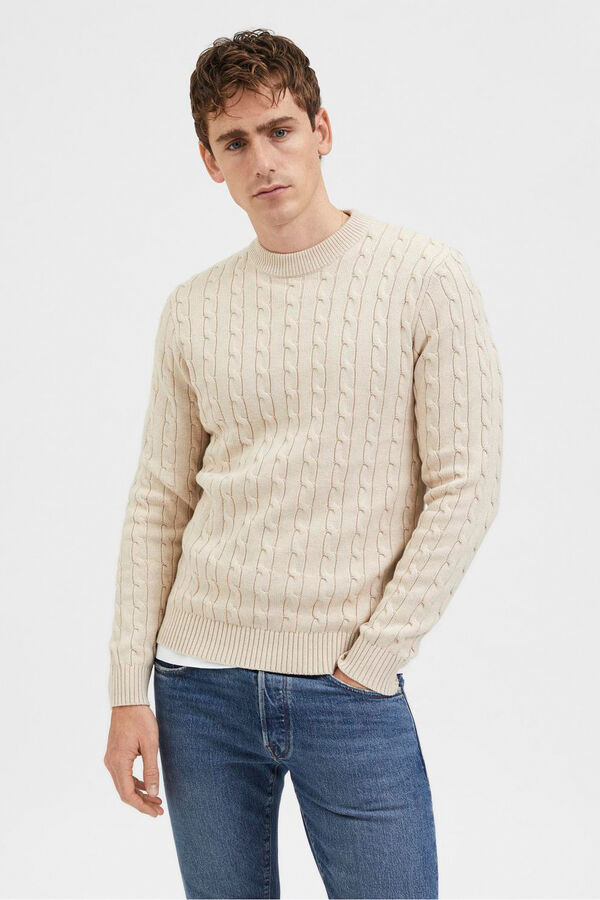 Selected Camisola estruturada 100% algod&atilde;o org&acirc;nico  Amarelo