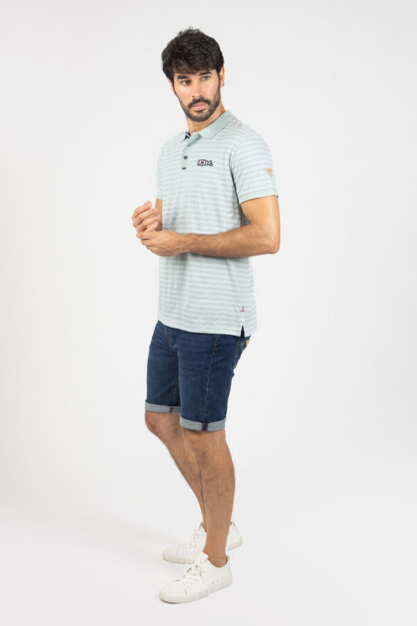 Privata Short sleeve polo shirt Printed green
