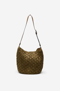 Cortefiel Braided raffia bag