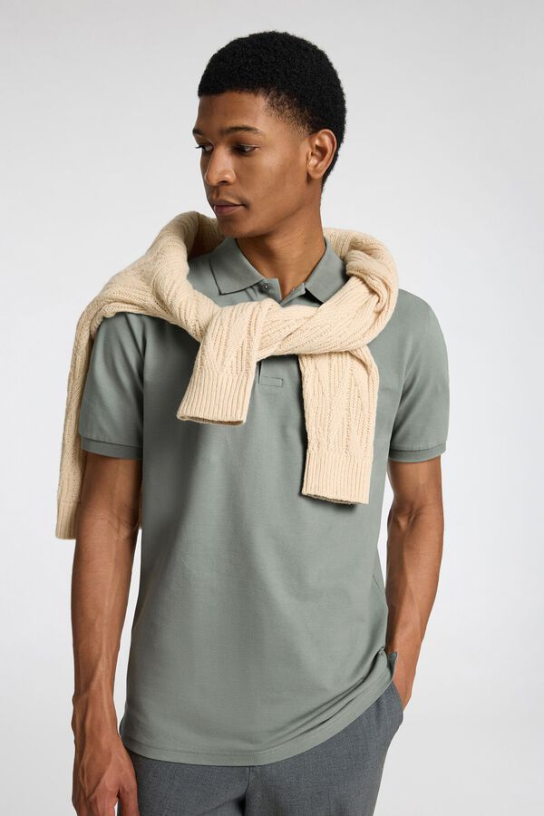 Selected P&oacute;lo de manga curta Verde