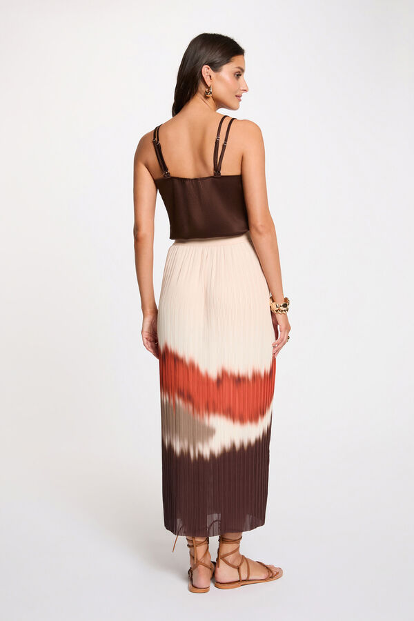 Morgan Pleated long skirt Multicolour