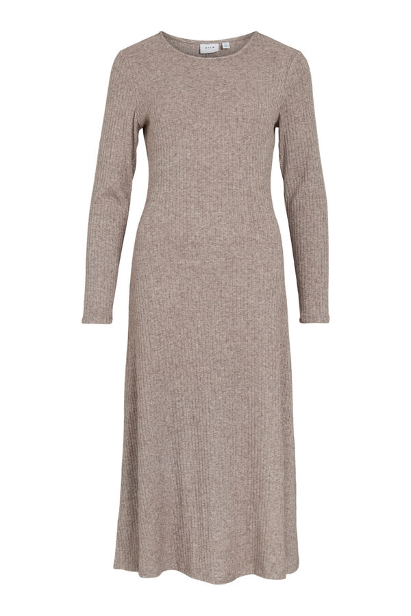 Vila Viscose midi dress Dark brown