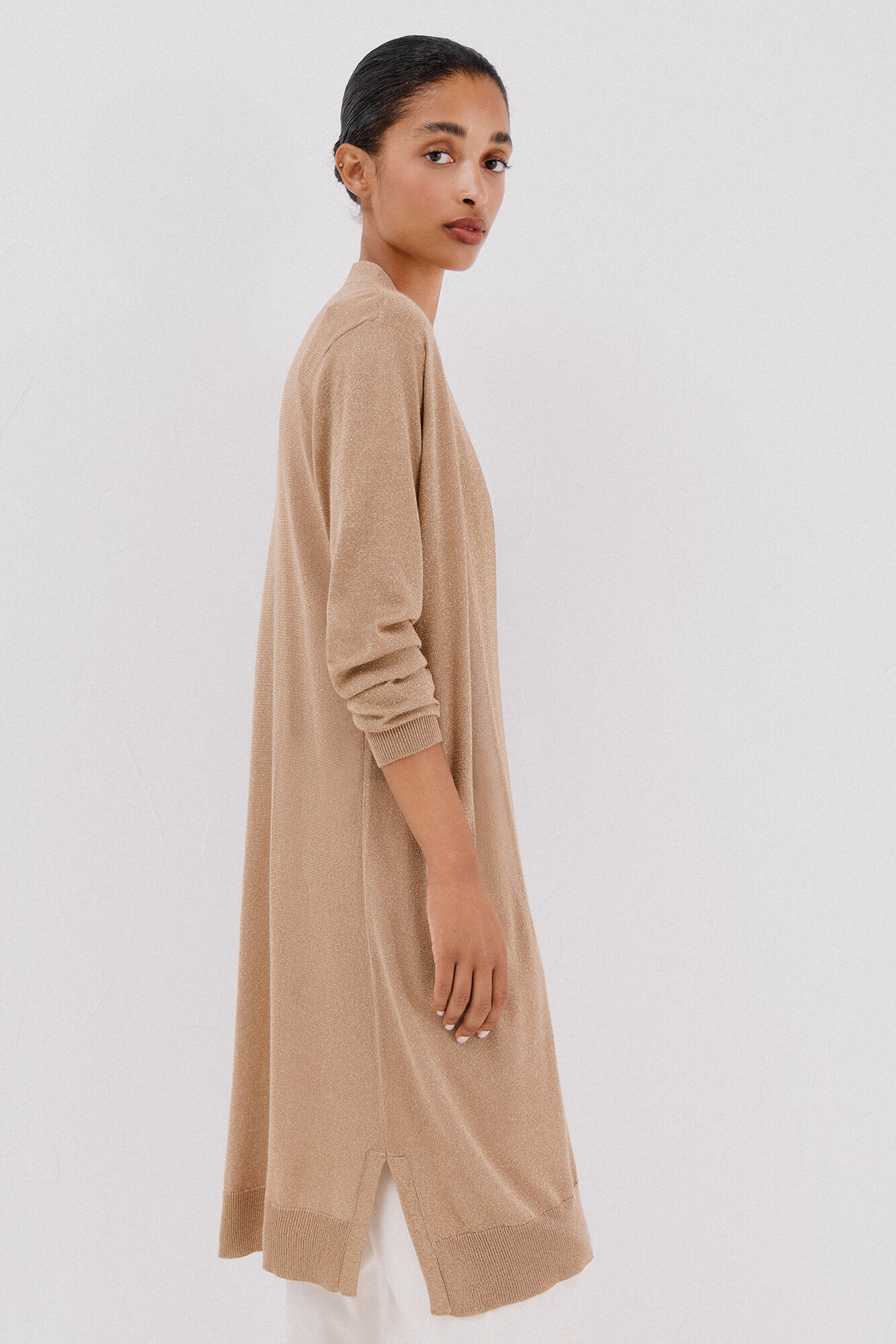 Cortefiel Long lurex jacket