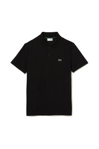Cortefiel Polo shirt with stitched crocodile embroidery Black