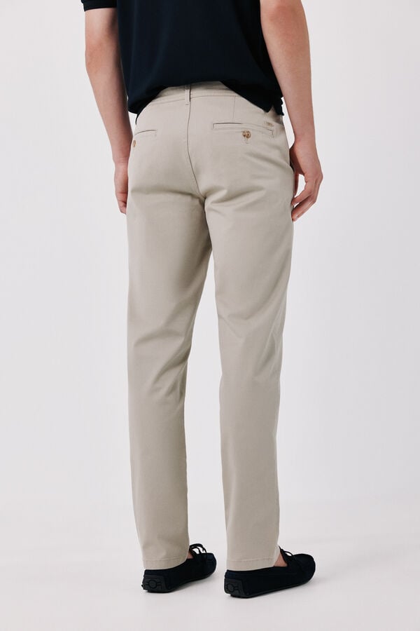 Cortefiel Lightweight regular chinos Beige