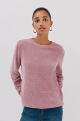 Cortefiel striped chenille t-shirt Lilac