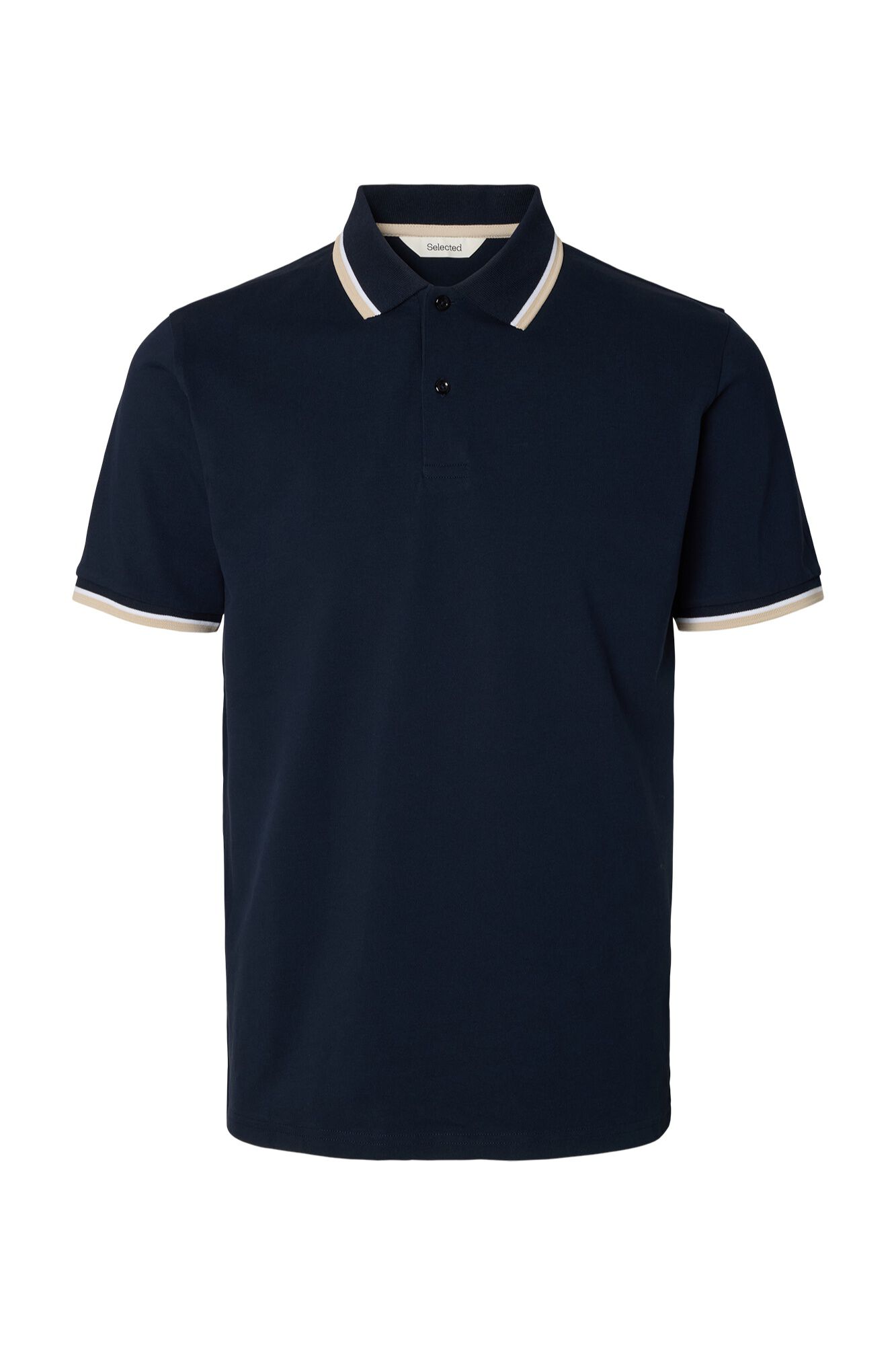 Selected Piqu&eacute; short sleeve polo shirt