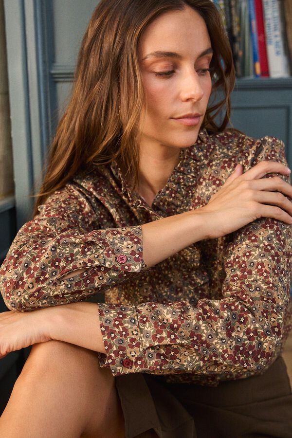 Pol&iacute;n Et Moi Ondine floral shirt Green