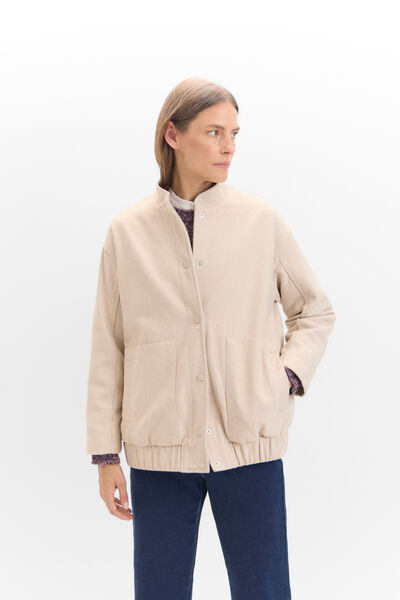 Cortefiel Bomber coat Ivory