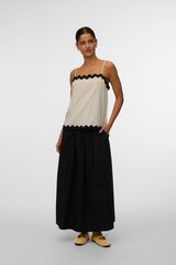 Vero Moda Top de al&ccedil;as decote quadrado Tostado