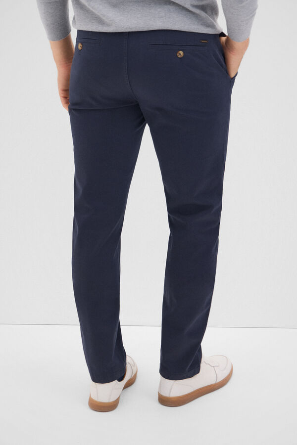 Cortefiel Calças chino slim fit Azul