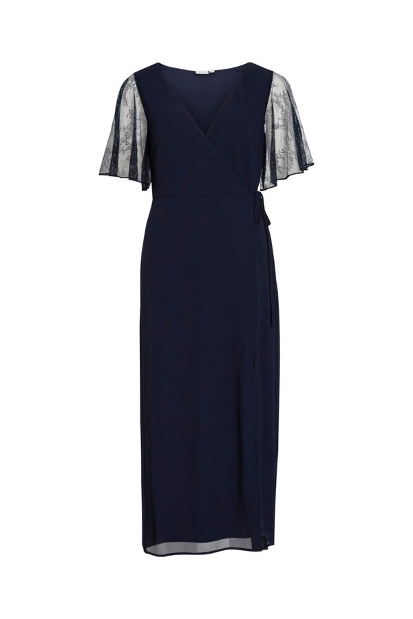 Vila Wrap long party dress Navy