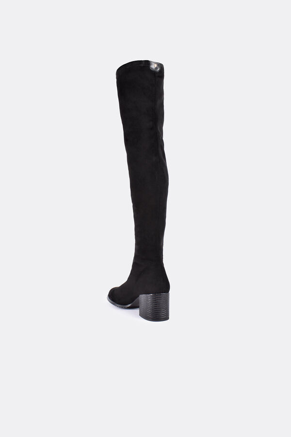 Cortefiel Stretch over-the-knee boot Black