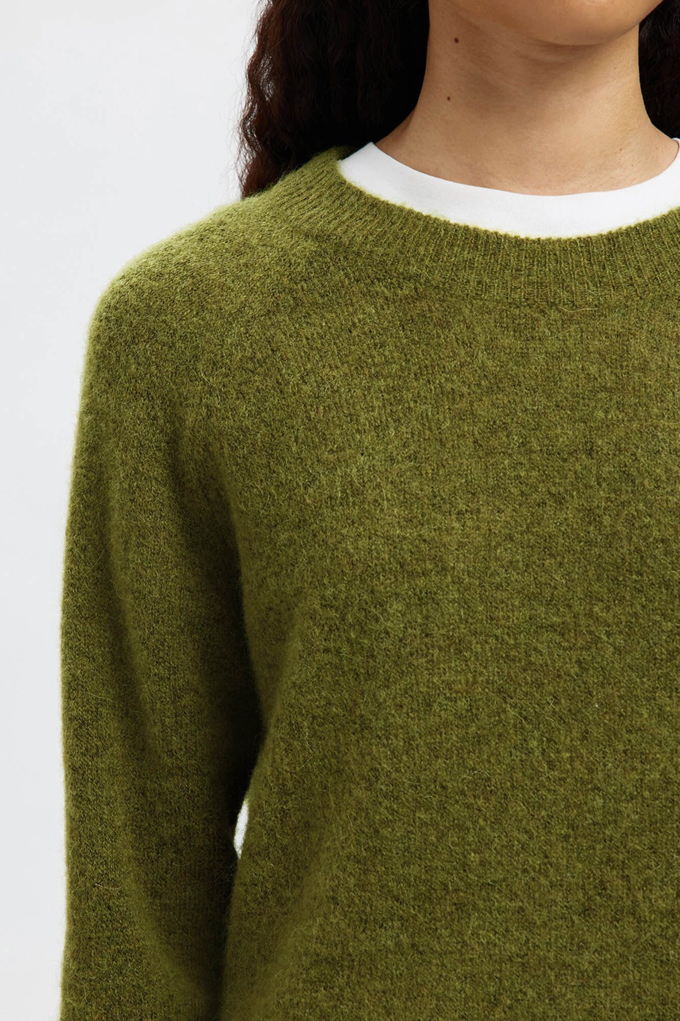 Selected Camisola de l&atilde; e alpaca