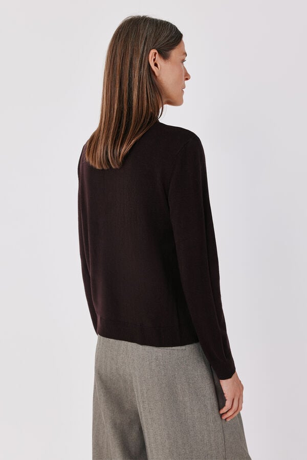 Cortefiel Polo shirt with appliqu&eacute; Dark brown