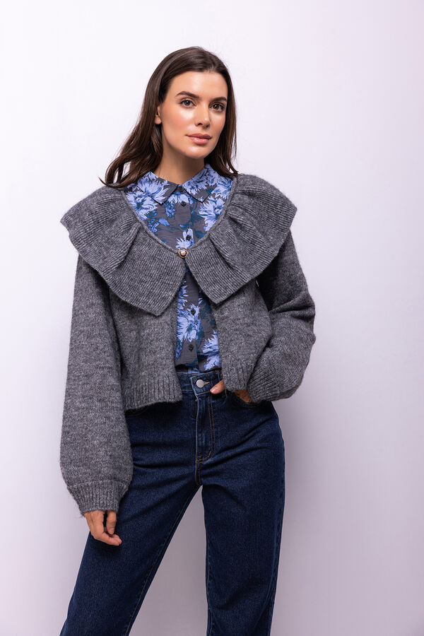 Object Cardigan de lã e alpaca Cinzento