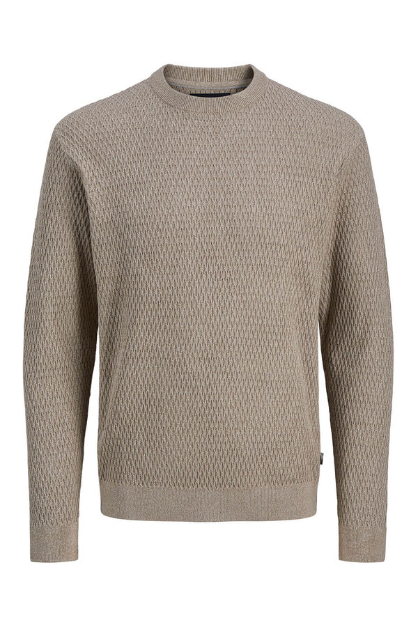 Jack & Jones Camisola básica com gola redonda Cinzento