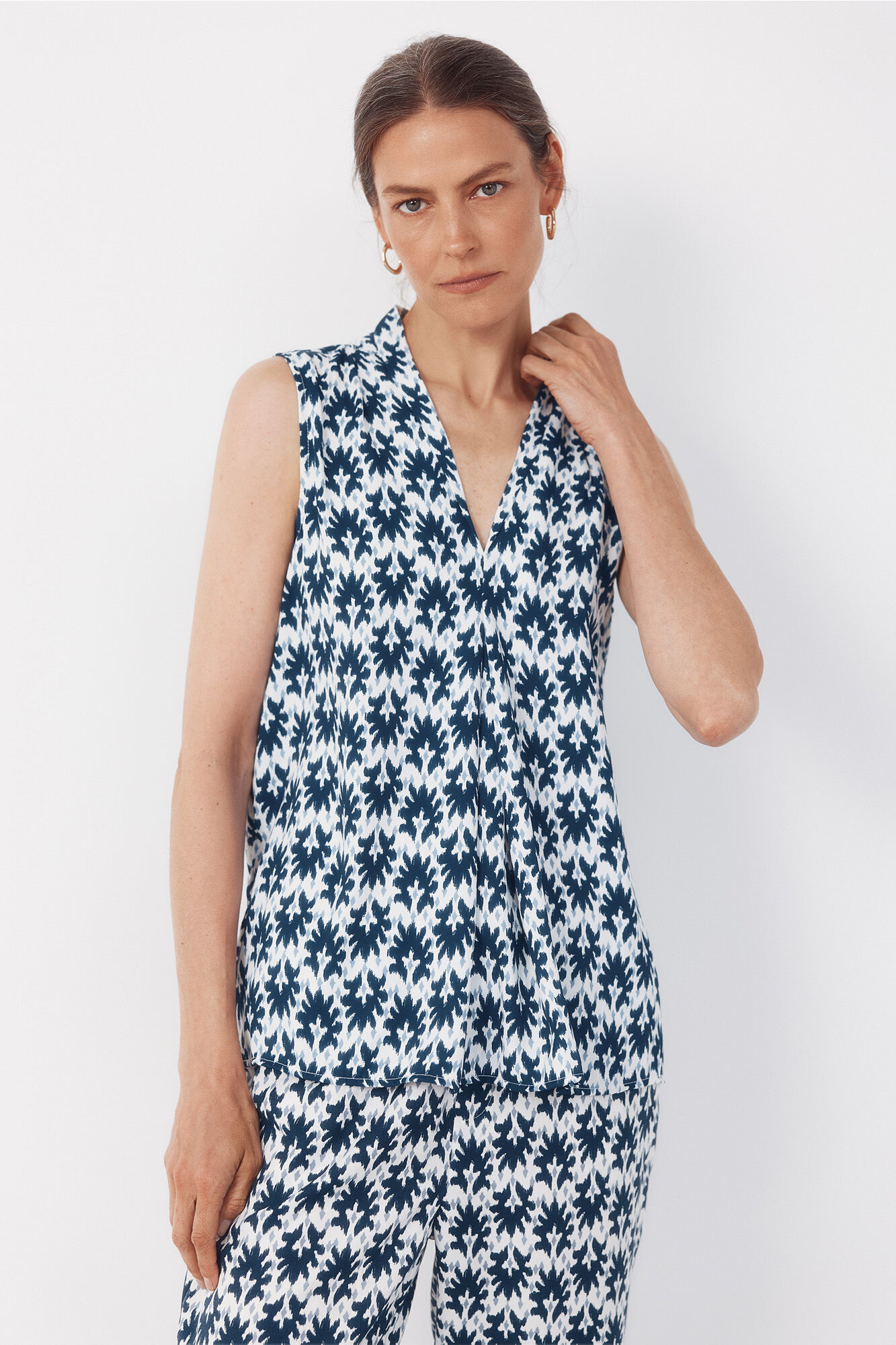 Cortefiel Blusa fluida pliegue