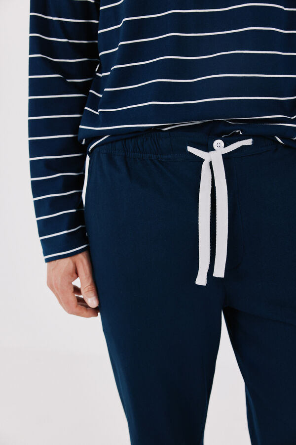 Cortefiel Jersey-knit pyjamas set Navy
