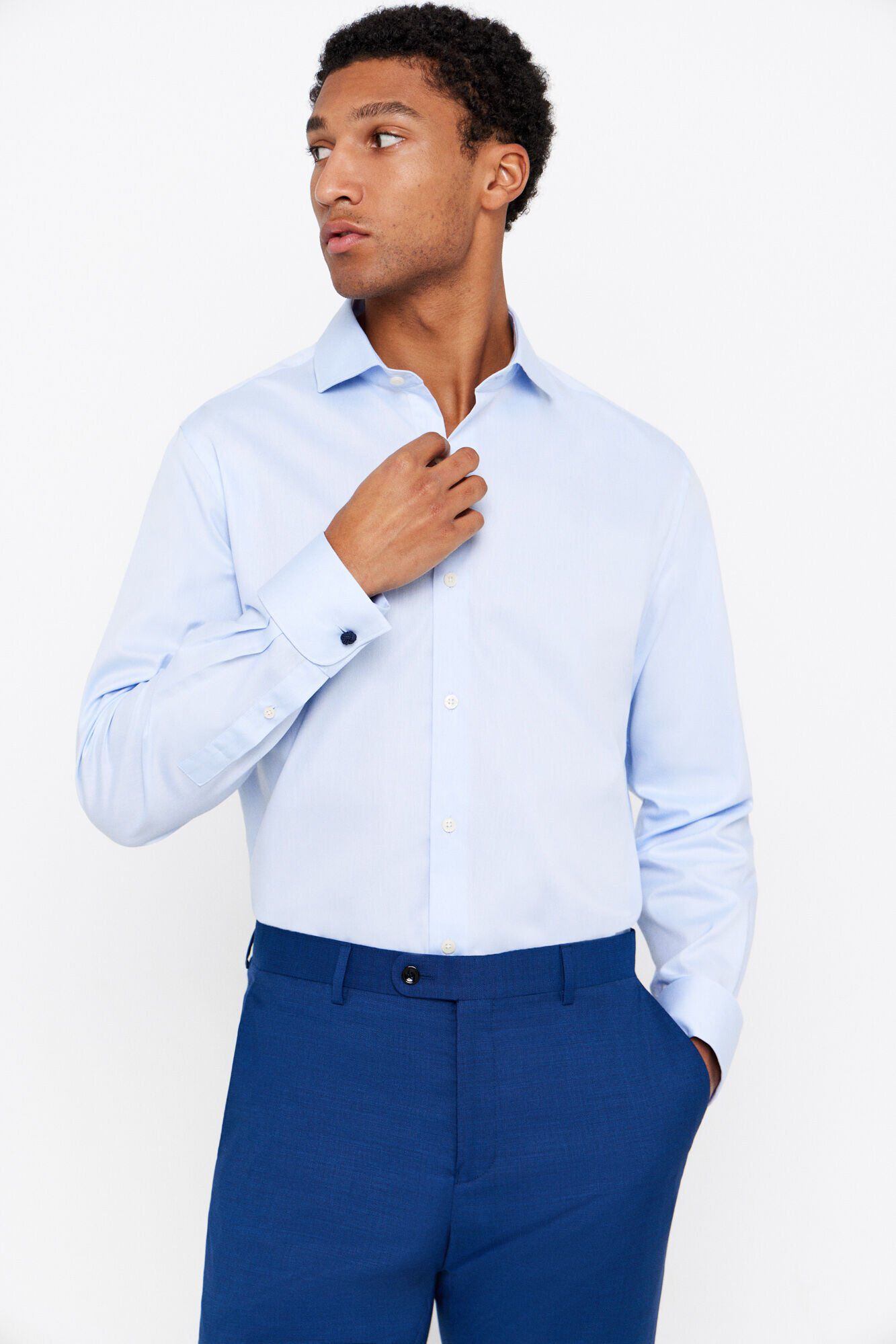 Camisa gemelos lisa f cil plancha Camisas de hombre Cortefiel