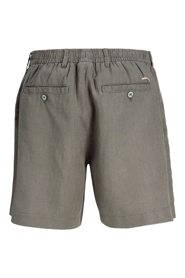 Jack & Jones Linen wide Bermuda shorts Grey