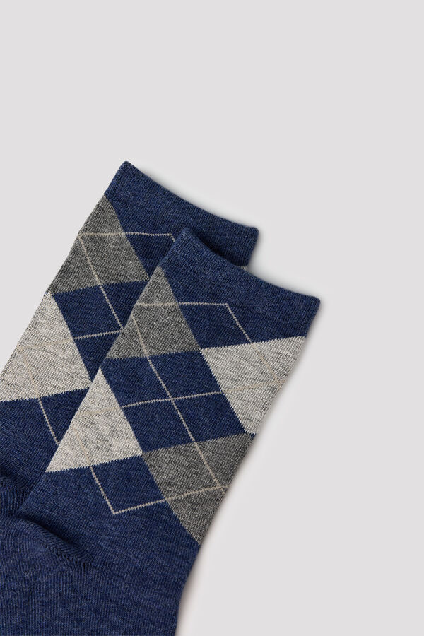 Cortefiel Argyle long socks Navy