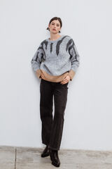 Object Multicoloured animal print sweater Grey