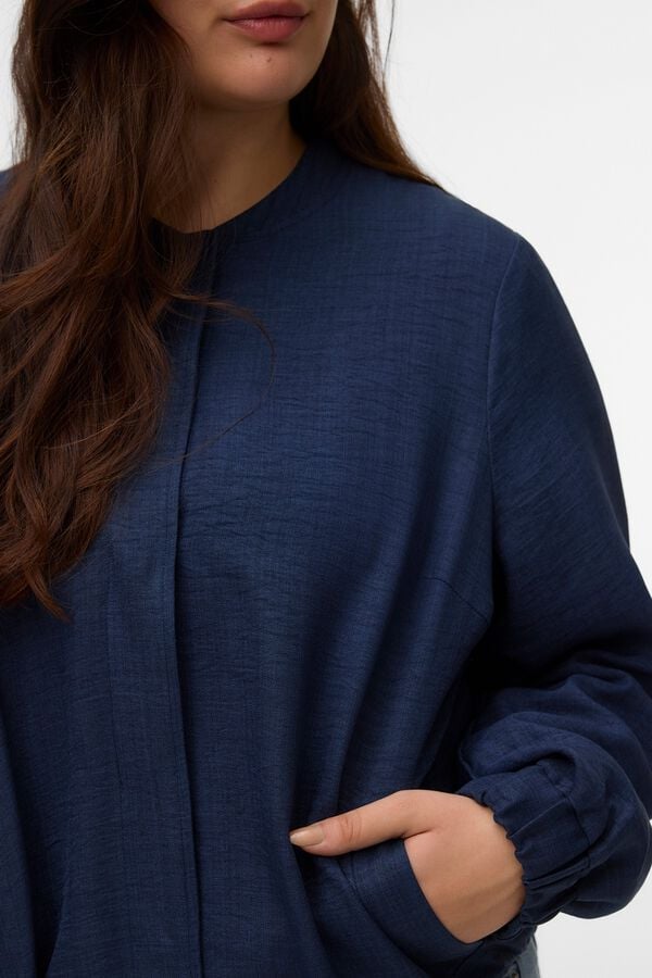 Vero Moda Curve Blus&atilde;o bomber tamanho grande Azul