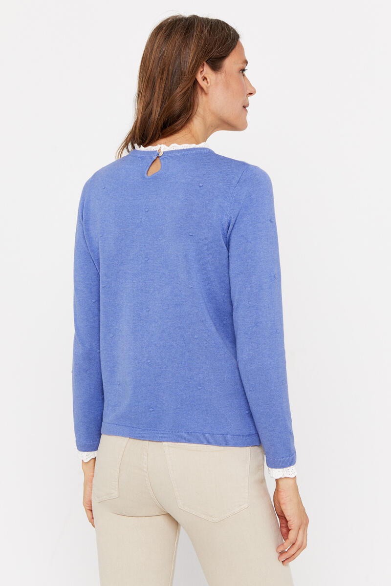 Cortefiel Fine knit jumper Blue