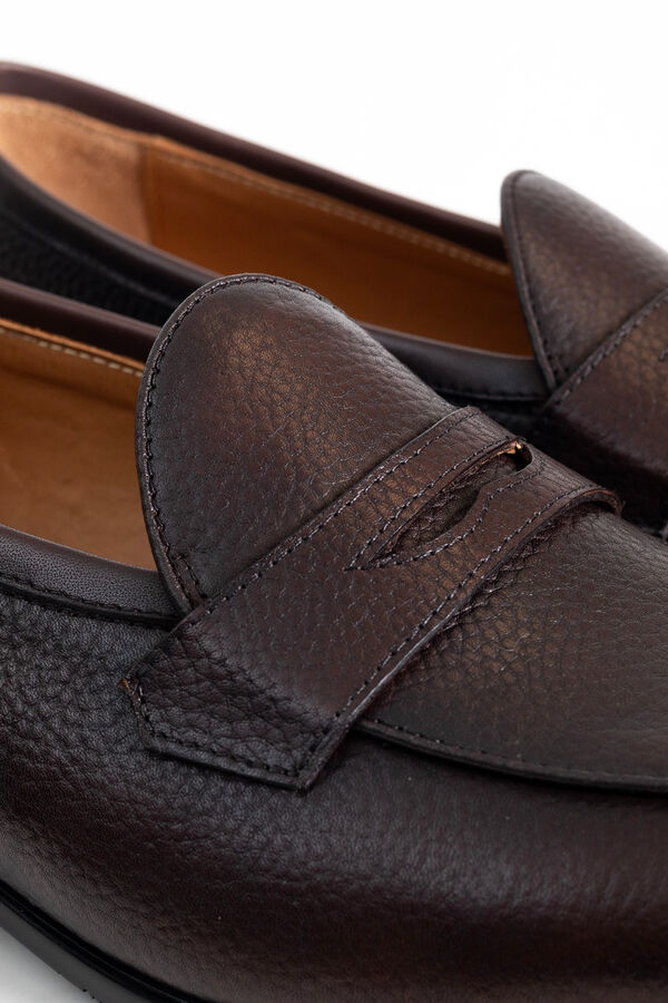 PuroEGO Mocas&iacute;n piel grain antifaz Granate