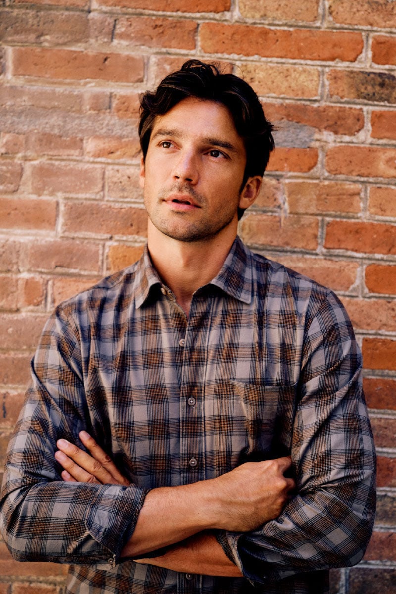 Cortefiel Cotton plaid shirt