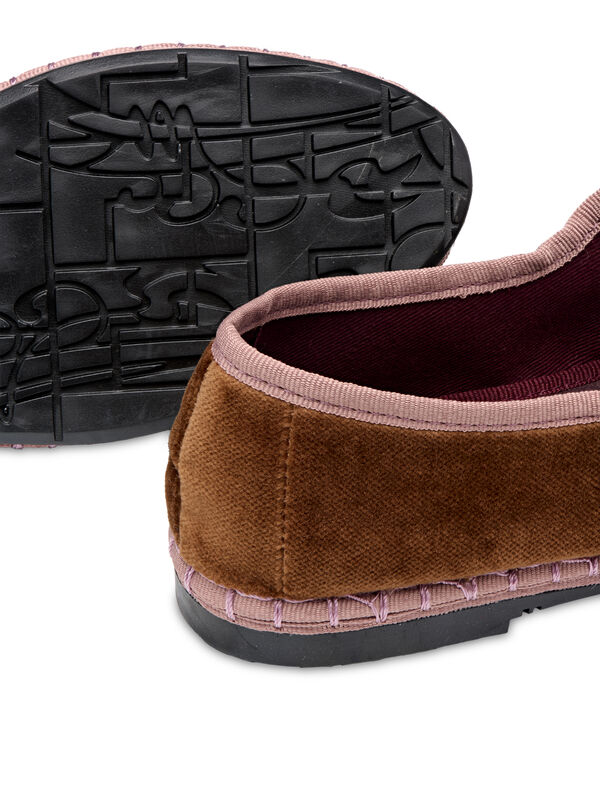 Flabelus Mery Jane de terciopelo Camel