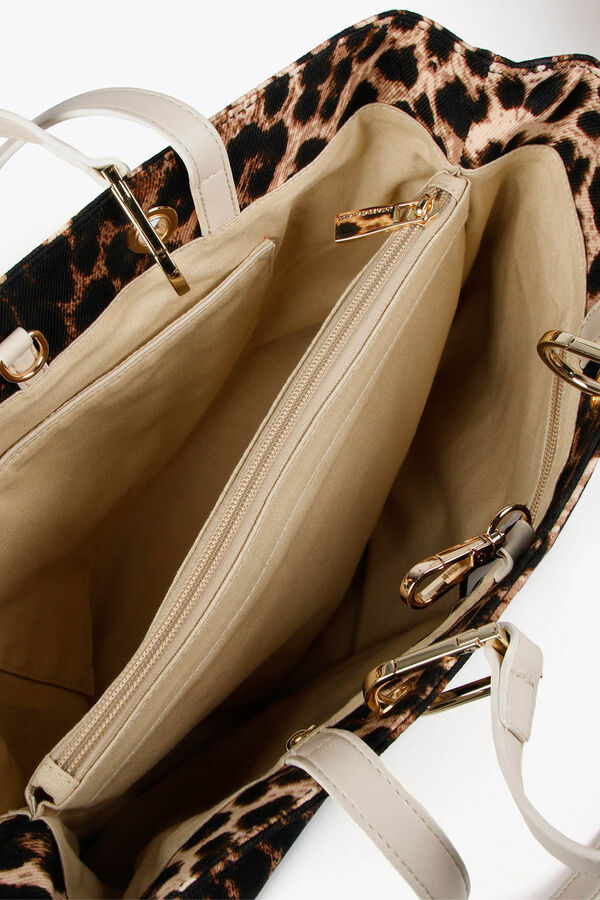 Lola Casademunt Bolso shopper animal print Estampado marrón