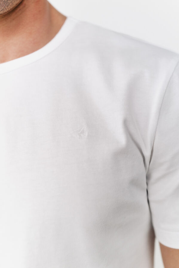 OOTO T-shirt básica com bordado avião OOTO Branco