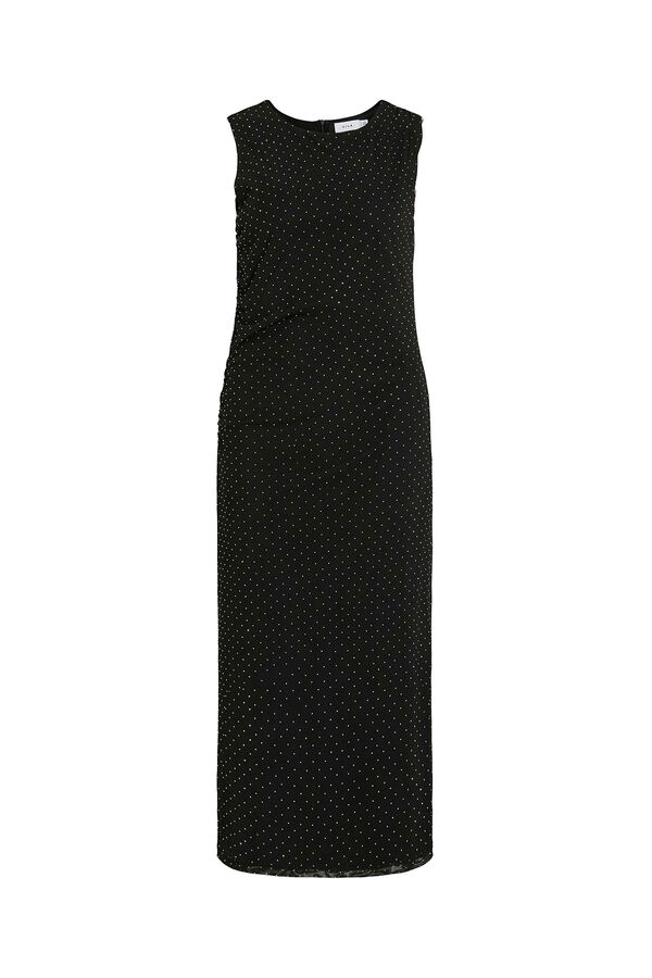 Vila Vestido midi com glitter Preto