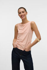 Vero Moda Camiseta de tirantes y cuello barco Rosa