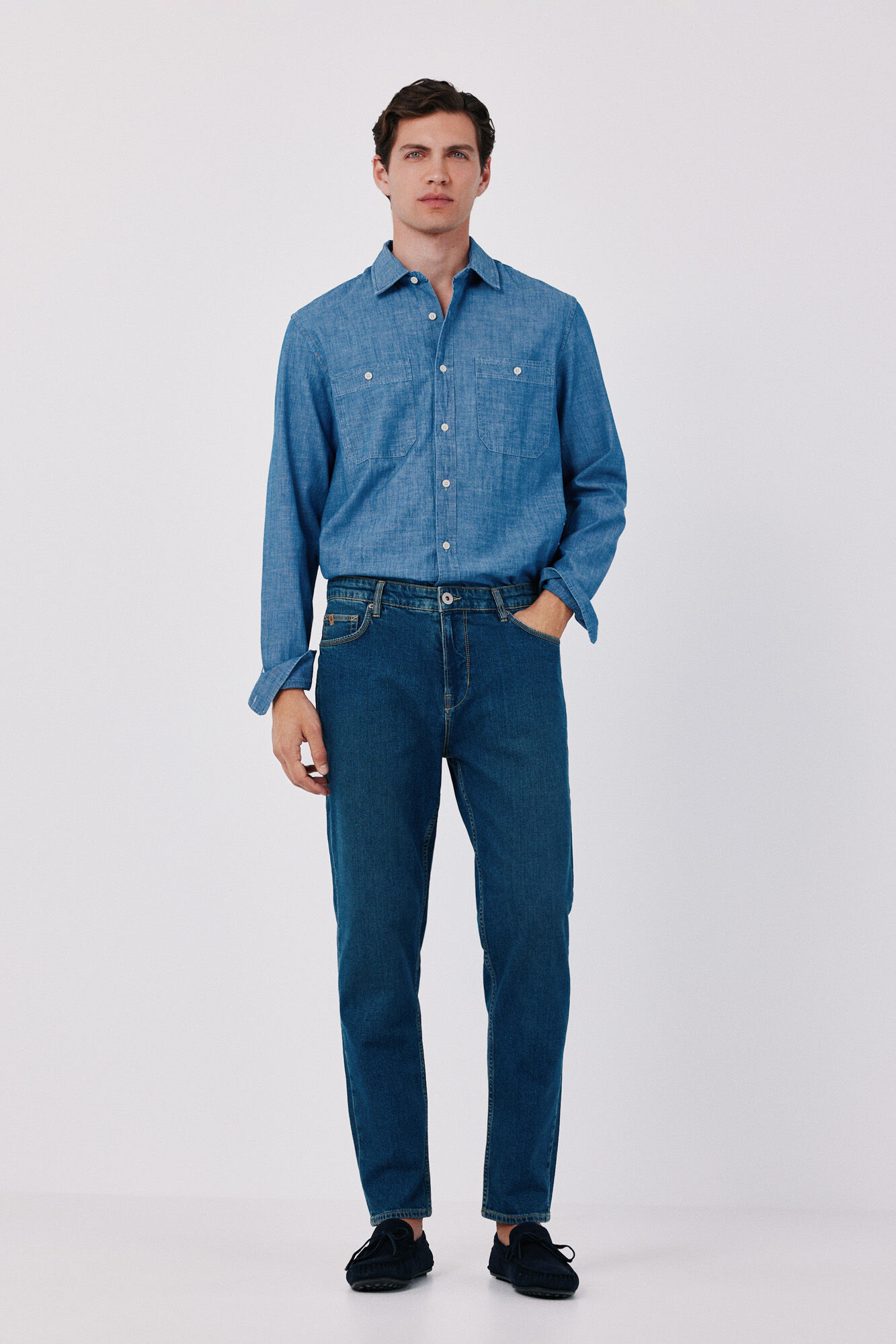Cortefiel Lightweight slim tapered jeans