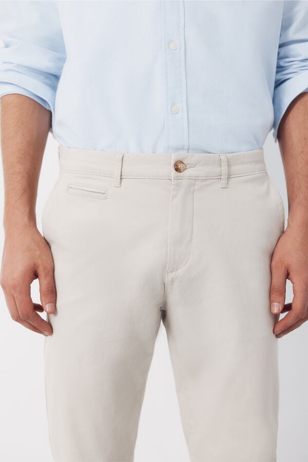 Cortefiel Cal&ccedil;as chino slim fit Tostado