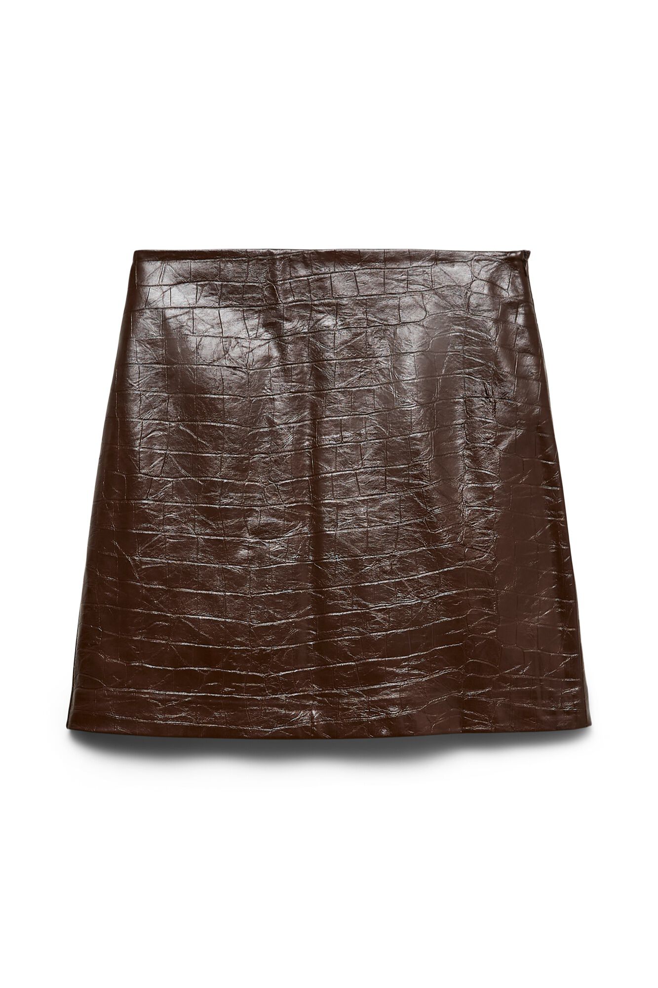 Vero Moda Saia curta efeito pele de crocodilo