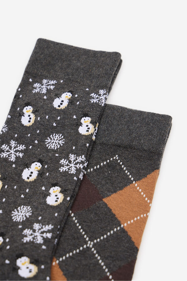 Cortefiel Box of 2 gift socks Dark grey
