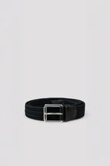 Cortefiel Elastic fabric belt Black
