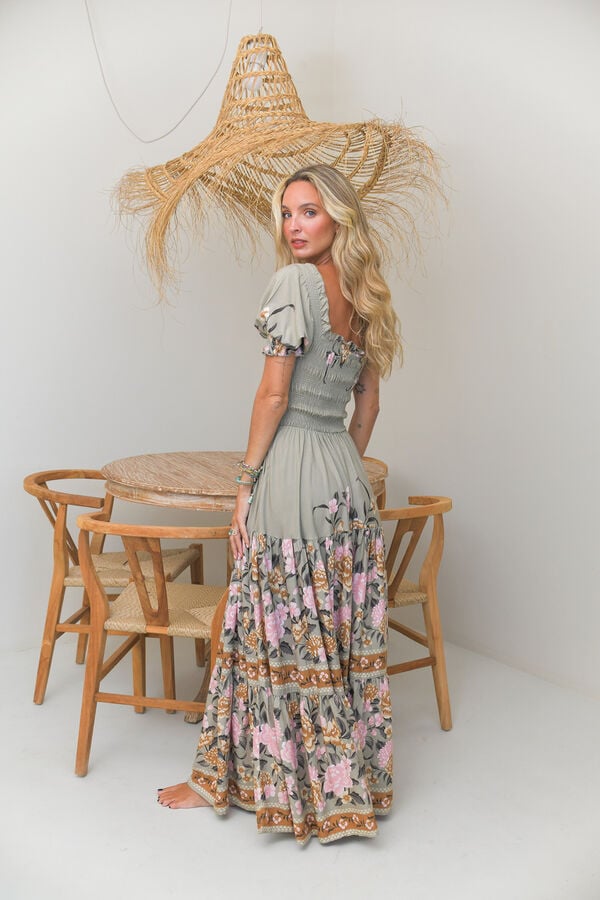 Jaase Vestido comprido Claudette Verde