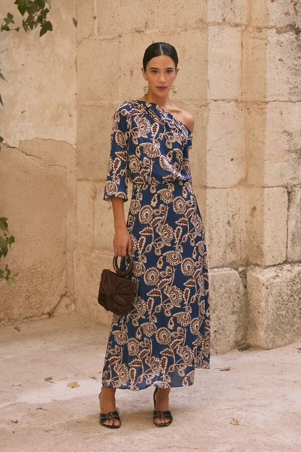 Pol&iacute;n Et Moi Vestido de convidada Saule Azul