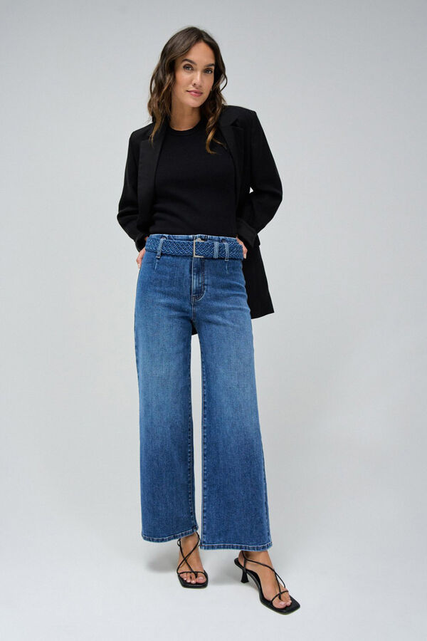 Cortefiel True jeans with wide belt Blue