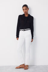 Cortefiel Jeans Sensational boca de sino cropped Branco