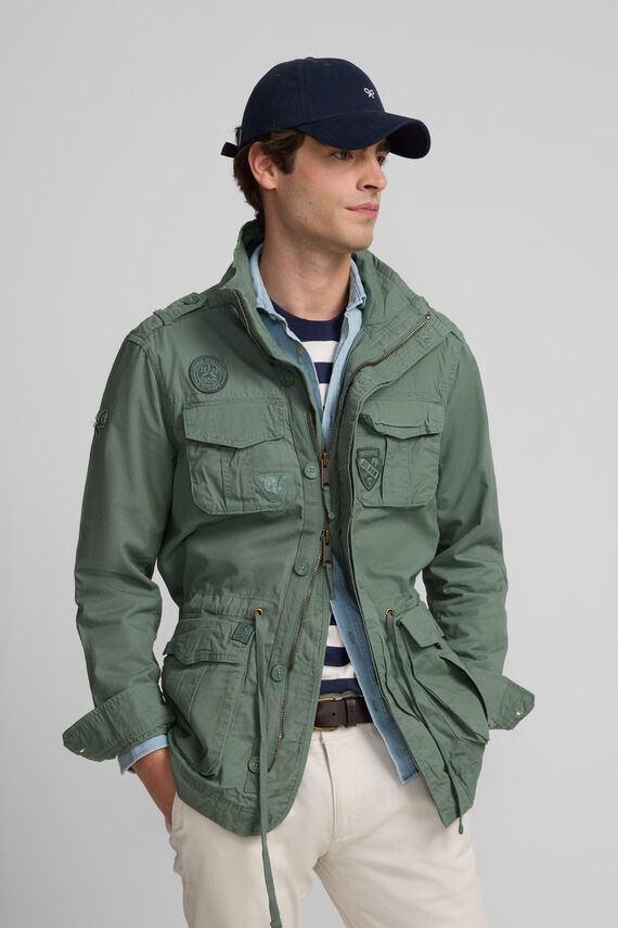 Parka military garment dye