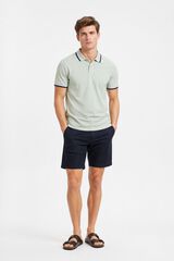 Selected Piqu&eacute; short sleeve polo shirt Kaki