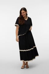 Vero Moda Curve Embroidered details plus size top Black