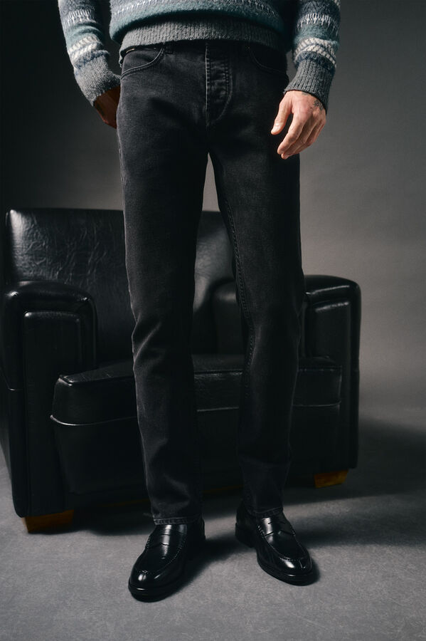 OOTO Calça jeans slim fit Preto