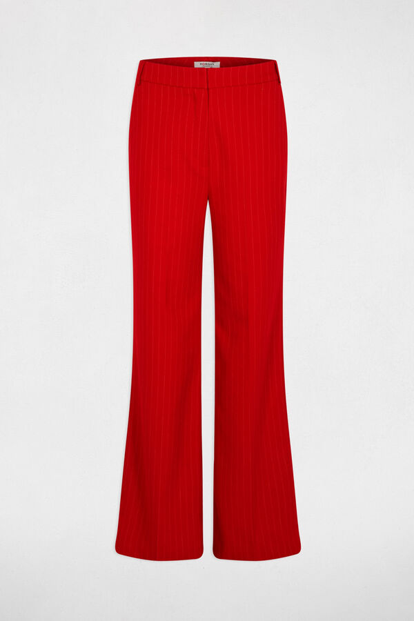 Morgan Cal&ccedil;a reta de cintura alta Vermelho